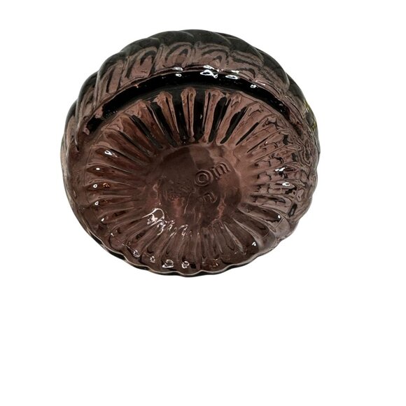 Vintage Avon Glass Ink Bottle With Yellow Feather Quill Pen Set - Empty - Picture 5 of 9